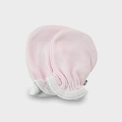 βαμβακερά γαντάκια για το νεογέννητο σε ροζ χρώμα με λαστιχάκι